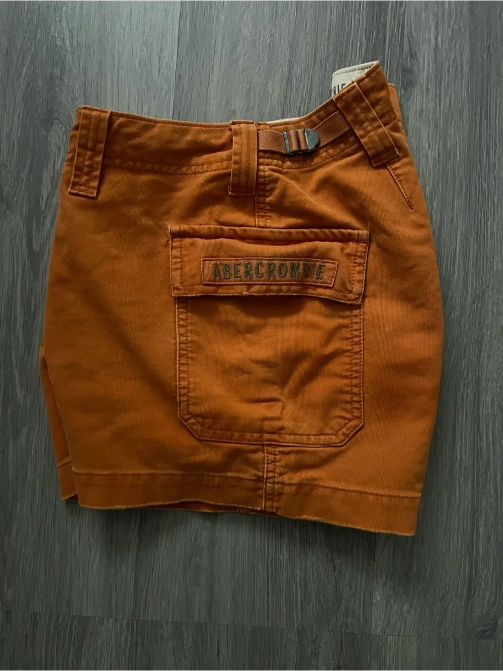 Abercrombie & Fitch Women's Rust Orange Cargo Shorts